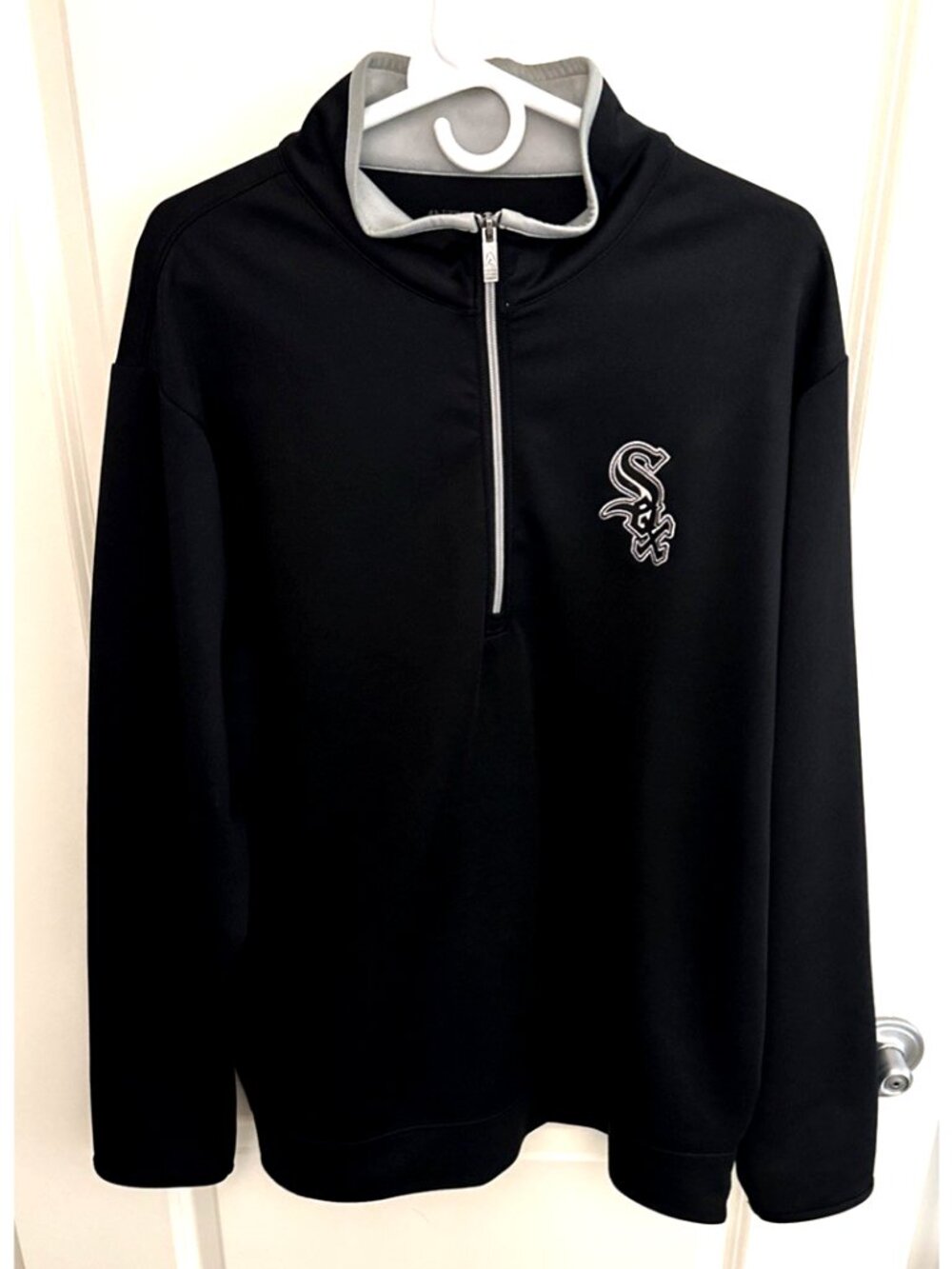 Chicago White Sox Antigua 1/4 Zip Pullover Jacket Men's Size XL Embroidered Logo